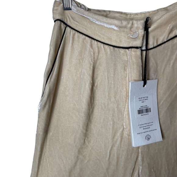 New Sleeping With Jacques VELVET BOTTOM Pants in SAND sz 1 US 4 - Picture 5 of 12